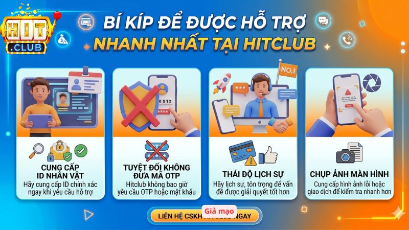 Bí Kíp Để Được Hỗ Trợ Nhanh Nhất Tại Hitclub Bí Kíp Để Được Hỗ Trợ Nhanh Nhất Tại Hitclub