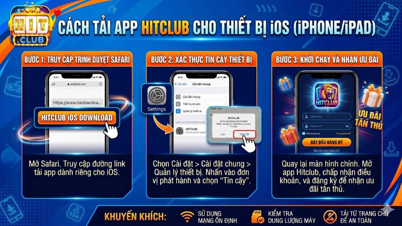 Cách đưa Hitclub lên thiết bị iOS (iPhone/iPad)