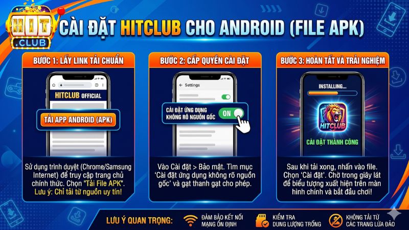 Cài đặt Hitclub cho Android (File APK)