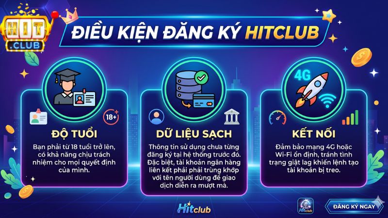 Điều kiện cần để trở thành hội viên Hitclub Điều kiện cần để trở thành hội viên Hitclub