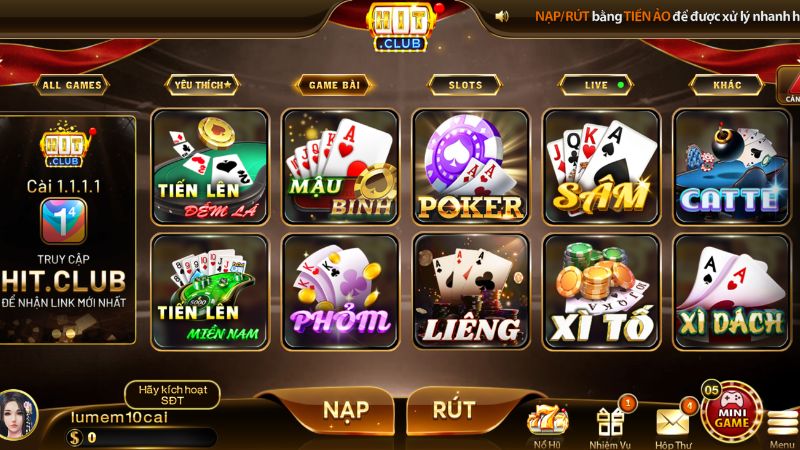 Top 3 "Siêu Phẩm" Game Bài Không Thể Bỏ Lỡ Tại Hitclub 2026