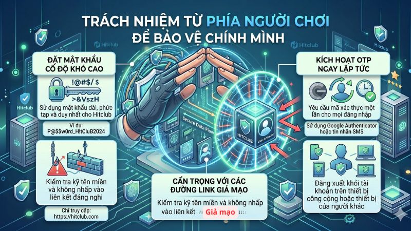 Trách nhiệm từ phía người chơi để bảo vệ chính mình khi chơi tại Hitclub